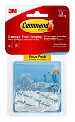 3M 3M Company 17092CLR-6ES Command Clear Small Hook 6 Pack
