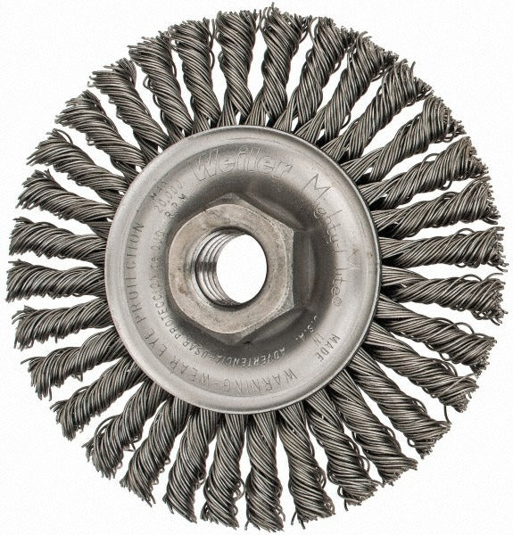 WEILER Weiler 94653 Knotted Wheel Brush 4 Inch Carbon Steel