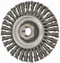 WEILER Weiler 94653 Knotted Wheel Brush 4 Inch Carbon Steel