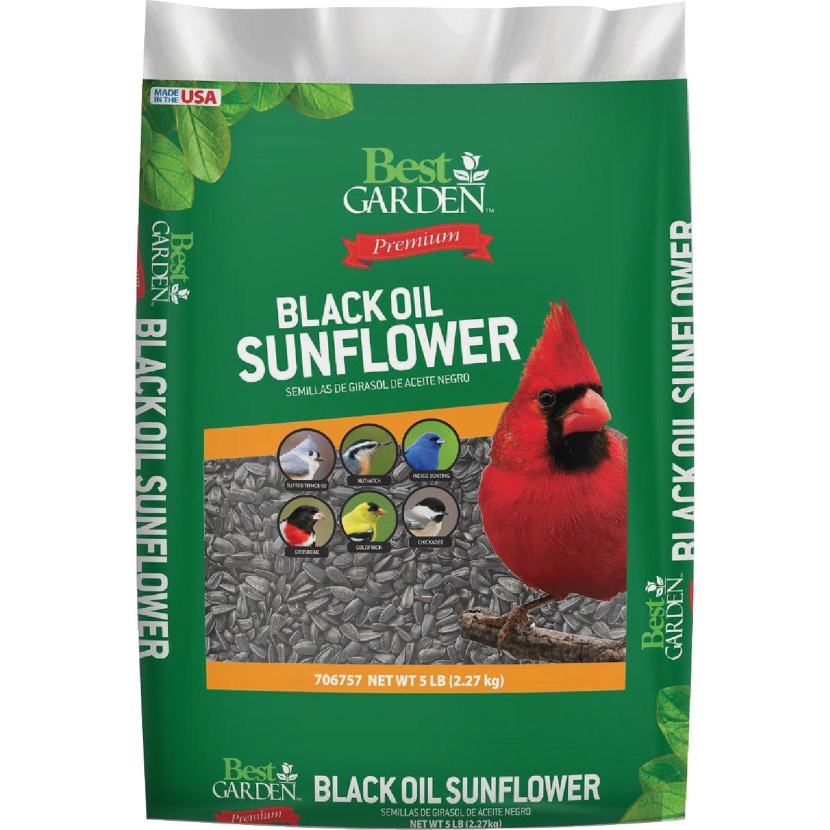 BEST GARDEN Best Garden 90054 Black Oil Sunflower Wild Bird Seed 5 lb (90054)