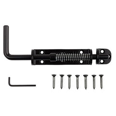 NATIONAL HARDWARE National Mfg N109-214 Heavy Duty Spring Slide Bolt Black