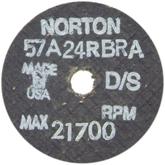NORTON Norton 66243522418 Surface Grinding Wheel 24 Grit 3 in