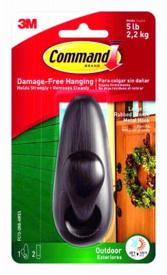 3M 3M Company FC13-ORB-AWES Metal Classic Hook 5 Lb 2 Pack