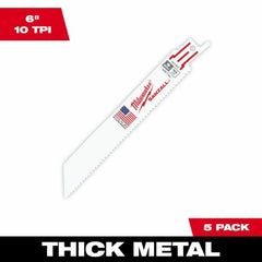 MILWAUKEE Milwaukee 48-00-5092 6 Inches 10 Tpi Bi-metal Reciprocating Saw Blade