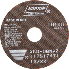 NORTON Norton 66252835165 Aluminum Oxide Cutoff Wheel 6 in 60 Grit