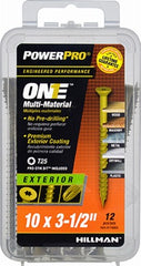 HILLMAN Hillman Fasteners 116805 Exterior Screw 10x3.5 Flat Head 12 Pack