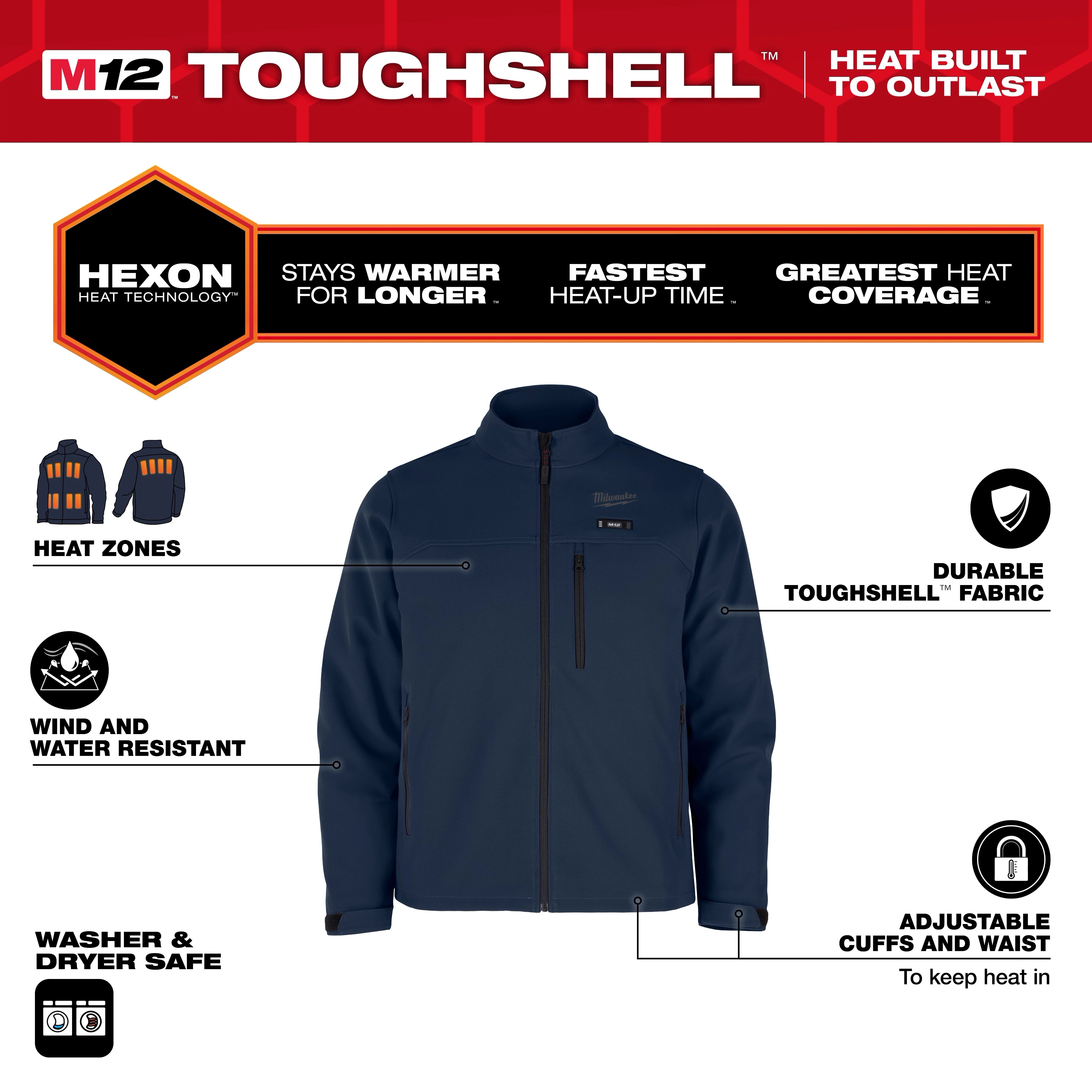 MILWAUKEE Milwaukee M100U-21L M12 Heated Toughshell Work Jacket Large