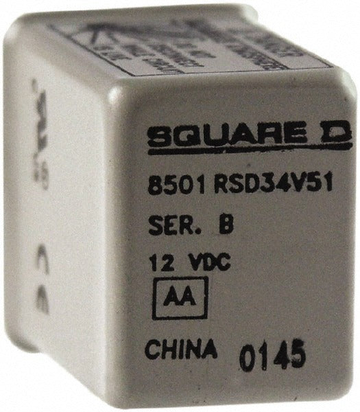 SCHNEIDER ELECTRIC Square D 8501RSD34V51 Plug-in Relay 5A 4PDT 12VDC