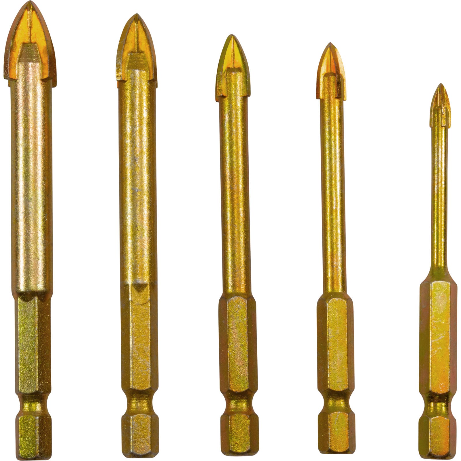 NEMO POWER TOOLS Nemo Power Tools RK05009 Glass Drill Bit Set 4mm 6mm 8mm 10mm 12mm