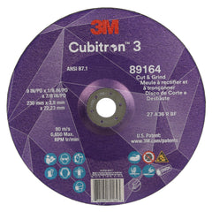 3M 3M 7100313759 Cubitron 3 Cut and Grind Wheel 9 in x 1/8 in x 7/8 in (10/Pack)