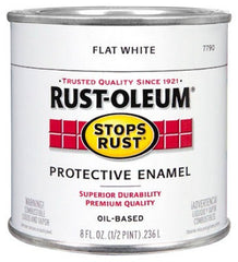 RUST-OLEUM Rust-oleum 7790-730 Flat White Enamel Paint 0.5 Pint