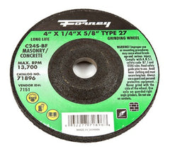 FORNEY Forney Industries Inc 71896 Type 27 Grinding Wheel 4in Masonry