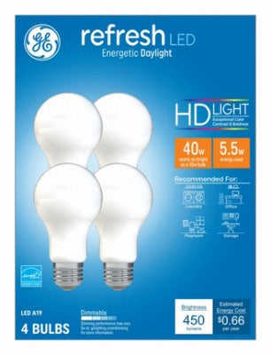 GE G E Lighting 98283 A19 Led Bulb 6W Daylight 4 Pack