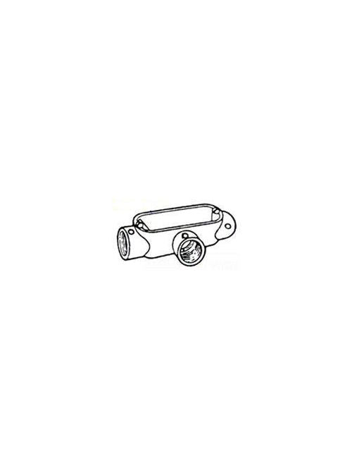 STEEL ELECTRIC PRODUCTS Steel Electric Products T3AT 1 Inch Die-Cast Copper Free Aluminum Tee Hub Type T Conduit Body