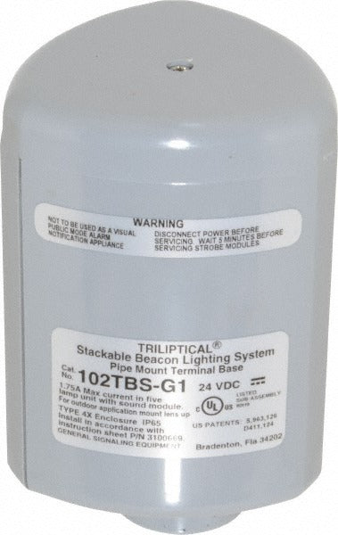 EDWARDS SIGNALING Edwards Signaling 102TBS-G1 Tower Light Base Unit 24V
