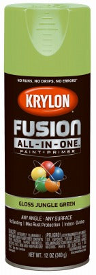 KRYLON Krylon K02712007 Jungle Green Gloss Spray Paint Primer 12 Oz
