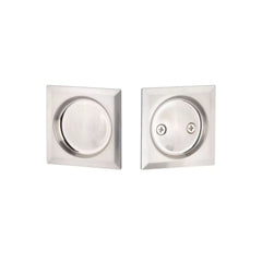 EMTEK Emtek EETPDSQU62SN Square Pocket Door Lock Satin Nickel