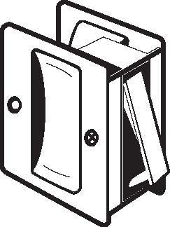DON-JO Don-jo PDL100622 Square Passage Pocket Door Lock