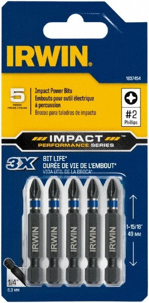 IRWIN Irwin IWAF32PH25 Phillips Power Screwdriver Bit 5 Pack