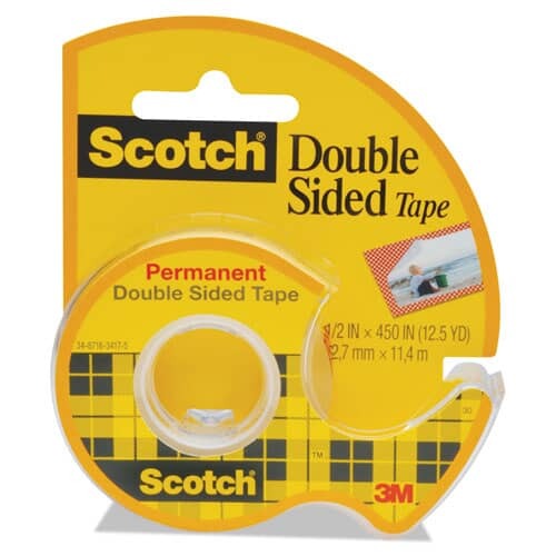 3M 3M MMM137 Double-sided permanent tape 0.50 in x 12.50 yd (1 Roll)