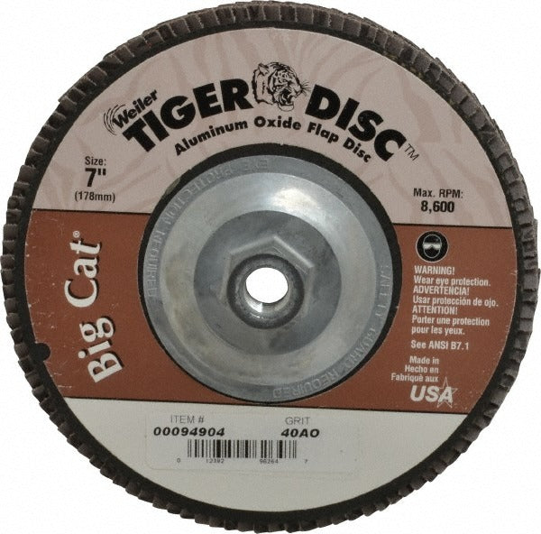 WEILER Weiler 50833 Flap Disc 40 Grit 7 Inch Type 27