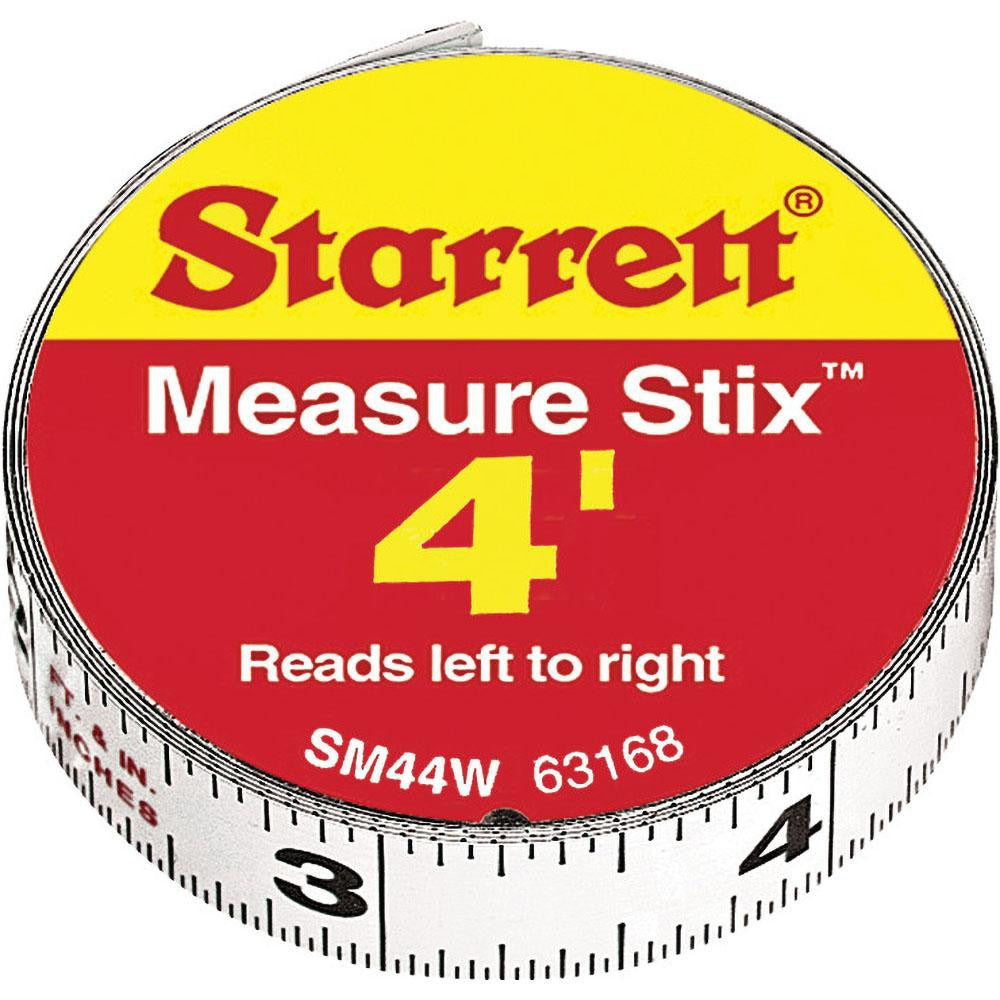 STARRETT Starrett 63168 Adhesive Tape Measure 4 Ft Steel