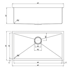 DAKOTA Dakota Plumbing Products DSM-3218 Undermount Kitchen Sink