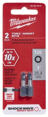 MILWAUKEE Milwaukee 48-32-4414 Shockwave Insert Bit Torx T20 2 Pack