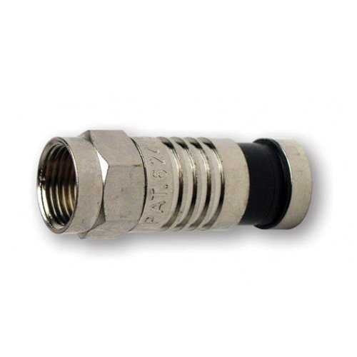 PLATINUM TOOLS Platinum Tools 18001 F-type RG6 Quad Shield Compression Connector