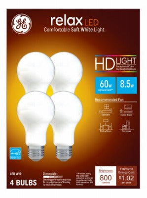 GE G E Lighting 93129431 Led A19 Bulb 8.5W 2700K 4 Pack