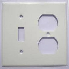 MULBERRY METAL PRODUCTS Mulberry Metal Products 86532 combination wallplate 2-gang (4.5 in H x 4.562 in W)