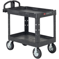 RUBBERMAID Rubbermaid FG452010BLA 2-shelf Utility Cart 500 Lbs