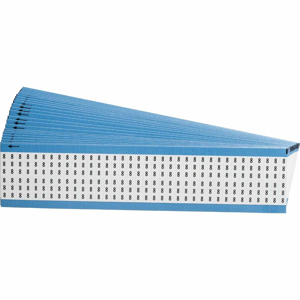 BRADY Brady WM-8-SC-PK Wire Marker 0.75 in H x 0.25 in W Legend 8 (Pack of 25 Sheets)
