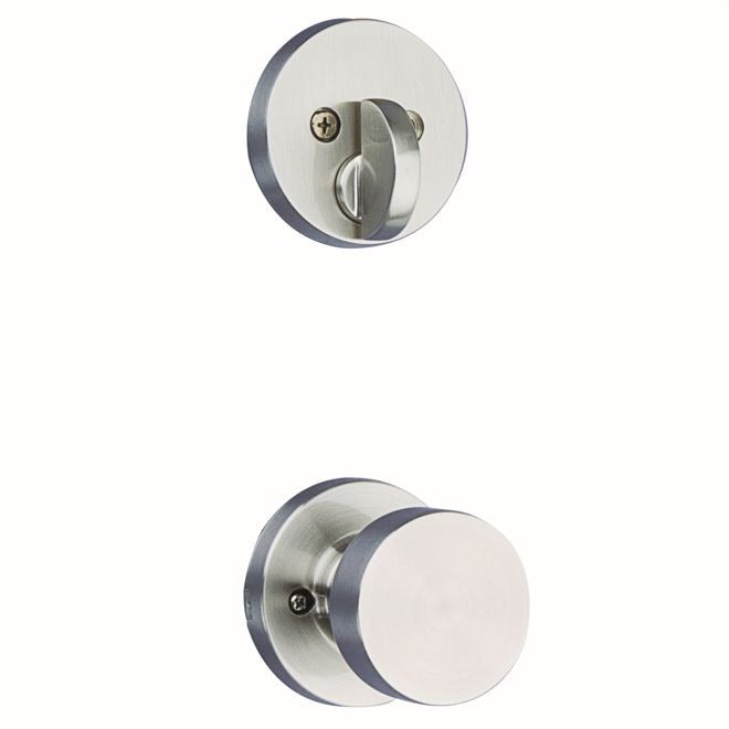 KWIKSET Kwikset 971PSKRDT-15 Pismo Knob Trim Round Rose Satin Nickel