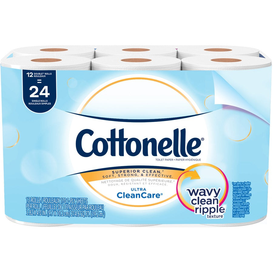 KIMBERLY-CLARK Kimberly-Clark KCC12456 Clean Care Bathroom Tissue (12 Rolls / 4 Carton)