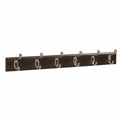 NATIONAL HARDWARE National Mfg S813-006 Hook Rail 27 Inches 6 Hook Satin Nickel
