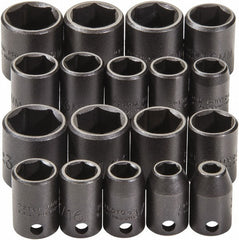 PROTO Proto J72230 Impact Socket Set 18 Pc 3/8 in Drive