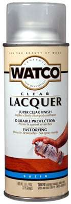 RUST-OLEUM Rust-oleum 63281 Satin Lacquer Clear Wood Finish 11.25 Oz