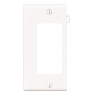 LEVITON Leviton PSE26-W GFCI Wallplate 1-Gang Sectional Thermoplastic Nylon White