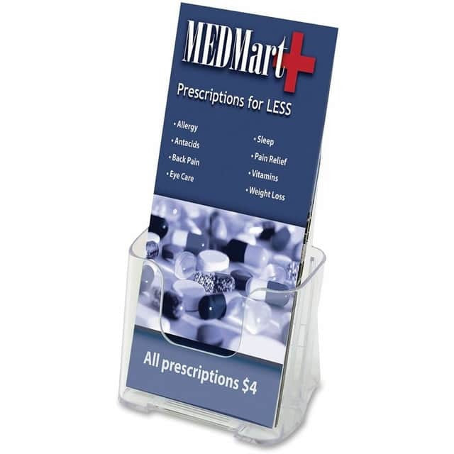 DEFLECTO Deflecto DEF77501 Literature Rack Leaflet Size 4-3/8 x 3-1/4 x 7-3/4 (1 Each) DEF77501