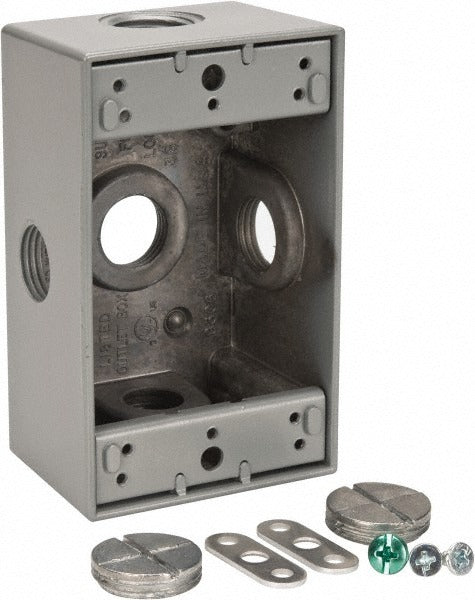 THOMAS & BETTS Thomas Betts B1501SGR Aluminum Outlet Box 1 Gang