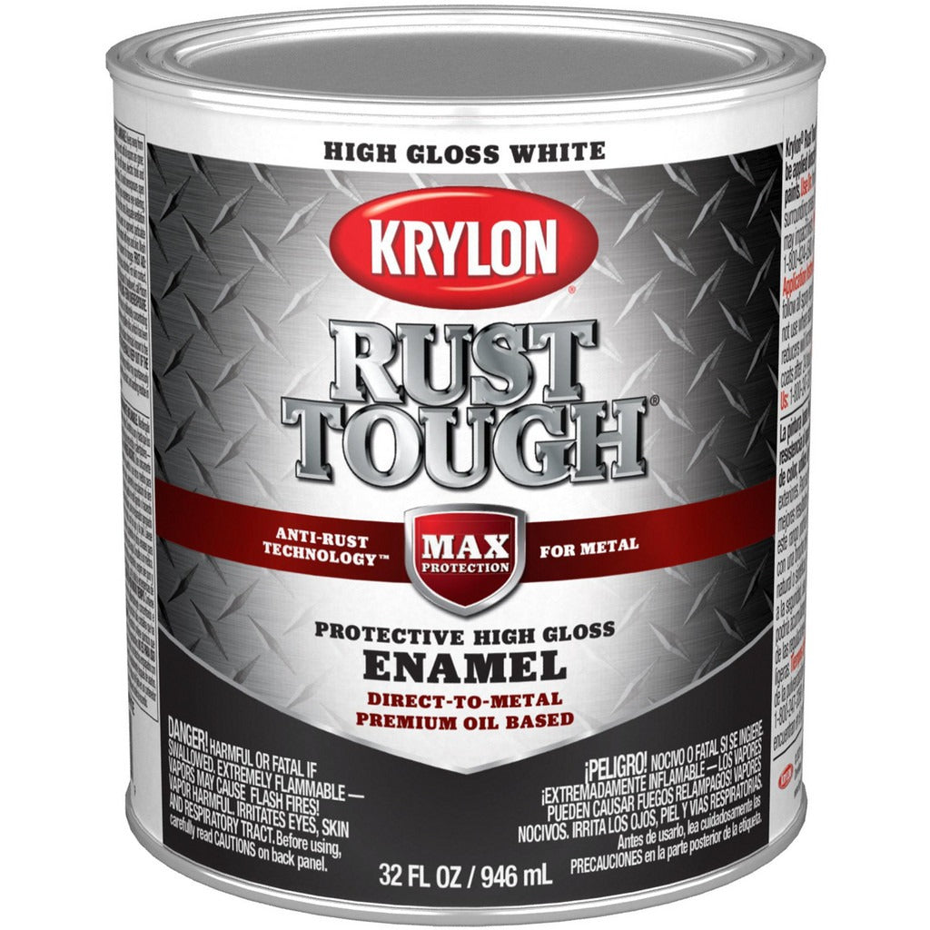 KRYLON Krylon K09704008 Brush-on Anti-rust Paint Gloss White 1 Qt