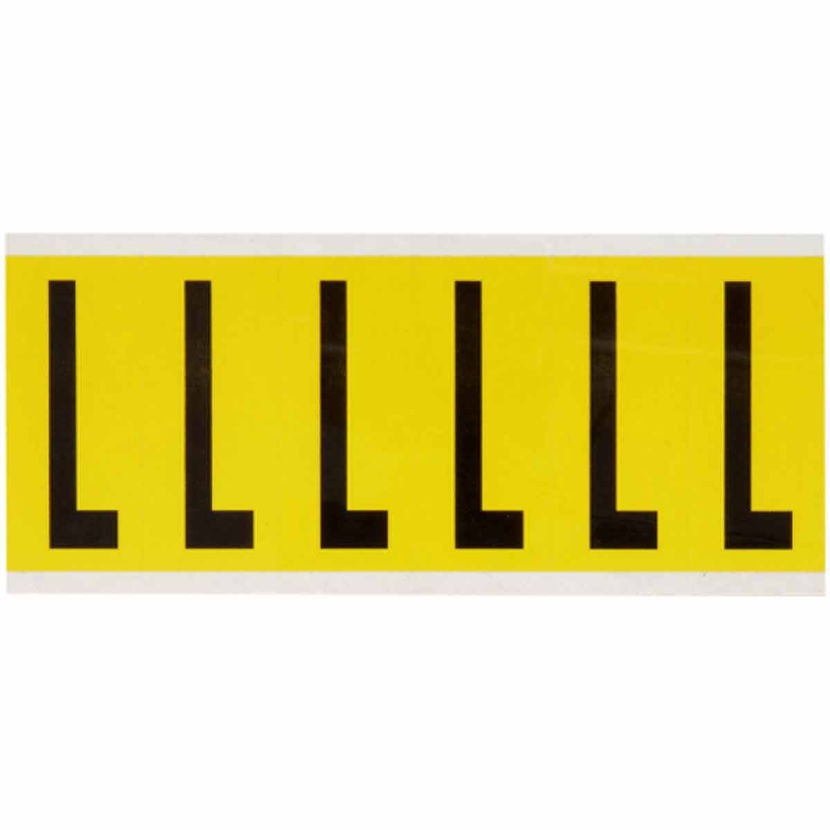BRADY Brady 3450-L Letter Label 1-1/2 in W x 3-1/2 in H (6 per Card)