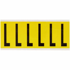 BRADY Brady 3450-L Letter Label 1-1/2 in W x 3-1/2 in H (6 per Card)