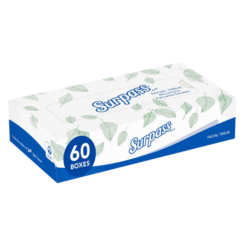KIMBERLY-CLARK Scott 21390 White Facial Tissues 2-ply Case of 60