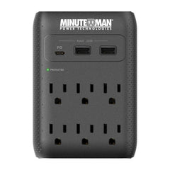 MINUTEMAN Minuteman MMS-WAL6U3 Surge Wall Tap 2160J