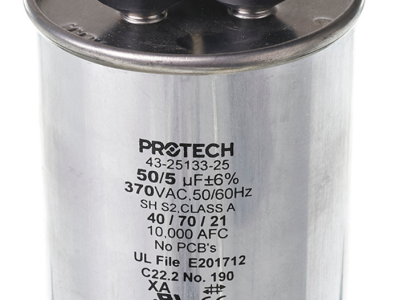 RUUD RUUD 43-25133-25 Dual Round Capacitor 50+5 uf (SIZE) REPLACEMENT MPN