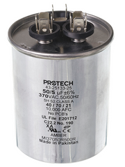 RUUD RUUD 43-25133-25 Dual Round Capacitor 50+5 uf (SIZE) REPLACEMENT MPN