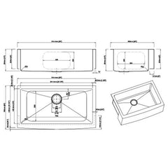 DAKOTA Dakota Plumbing GSM-A3620 Apron Farmhouse Sink Single Bowl