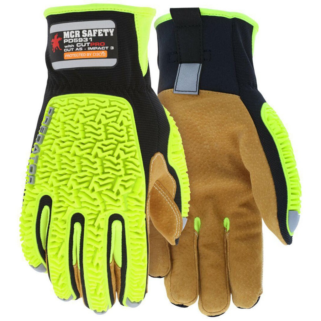 MCR SAFETY Mcr Safety PD5931M Mechanics Gloves Size M Ansi A6